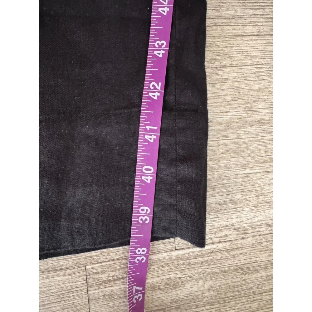 Everlane 100% European Flax Linen Black Side Button Jumpsuit Size 12 Wide Leg